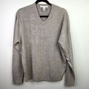 Y2K Geoffrey‎ Beene beige knit sweater size medium
